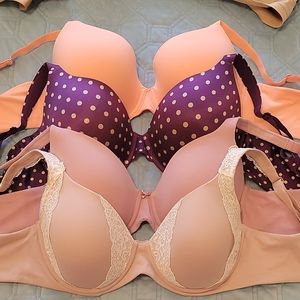 Soma Bras Full Coverage underwire 36DDD set of 4